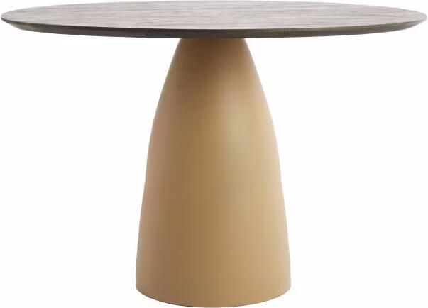 Light & Living Ronde Eettafel Palmira Hout en metaal Ø120cm Bruin