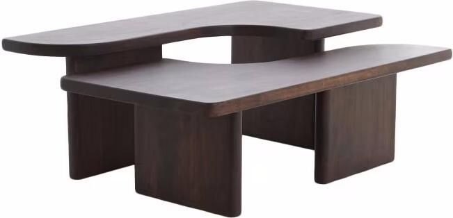 Light & Living Salontafel Crato Acaciahout Set van 2 stuks Chocoladebruin