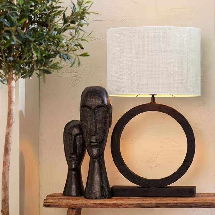 Light & Living Light&living Lampvoet 41x13x55 cm TINAR hout mat zwart - Foto 2