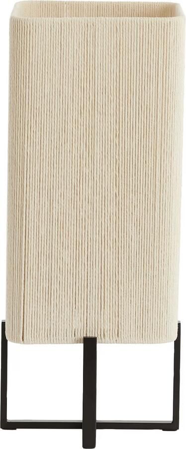 Light & Living Tafellamp Wyn Touw 50cm Crème Vierkant