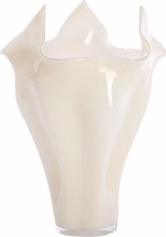 Light & Living Vaas Aiora Glas 53cm Crème Organisch