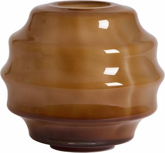 Light & Living Vaas Nayoro Glas 29cm Amber Rond