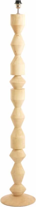 Light & Living Vloerlamp Edie Hout 133cm Naturel (excl. kap) Rond