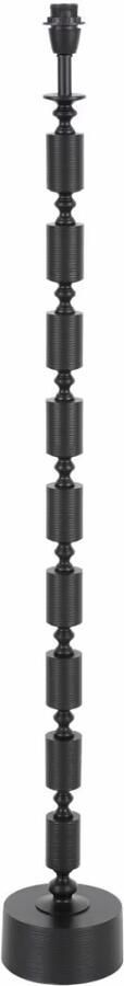 Light & Living Vloerlamp Gitaya 135cm Mat Zwart (excl. kap) Rond