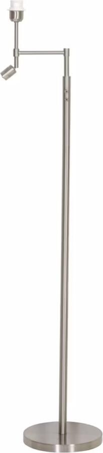 Light & Living Vloerlamp Montana Met LED Nikkel Satijn (excl. kap) Rond