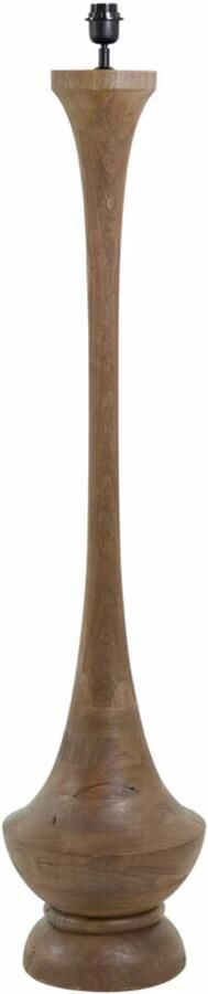 Light & Living Vloerlamp Nicolo Hout 130cm Mat Bruin (excl. kap) Rond
