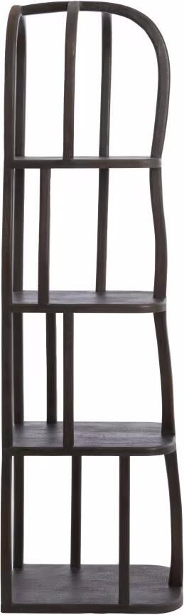 Light & Living Wandkast Lowe 175 x 53cm Mat Donker Roodbruin