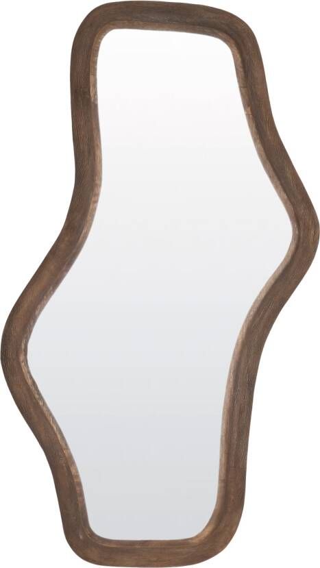 Light & Living Organische Spiegel Celano Mangohout 80 x 44cm Donkerbruin Japandi