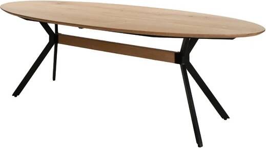 Light & Living Ovale Eettafel Nori Eikenhout 240 x 100cm Bruin Ovaal