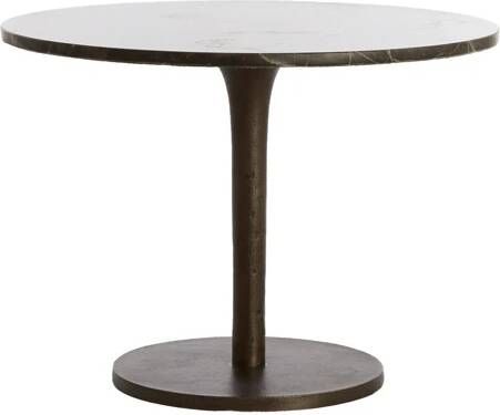 Light & Living Light&living Bijzettafel Ø61x41 cm PAZO donker bruin marmer+donker...