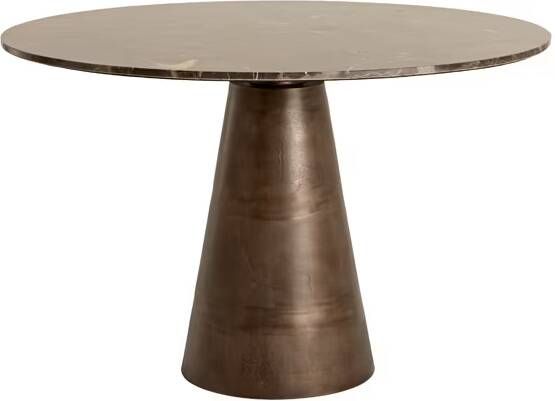 Light & Living Ronde Eettafel Ynez Marmer 120cm Bruin