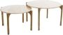 Light & Living Ronde Salontafel Kanae Set van 2 stuks Travertin Bruin - Thumbnail 2