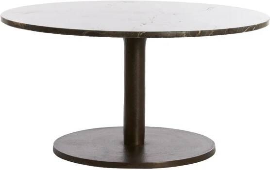 Light & Living Light&living Salontafel Ø76x36 cm PAZO donker bruin marmer+donker b...