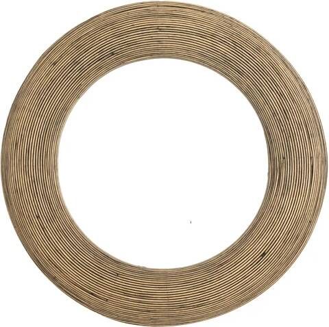 Light & Living Ronde Spiegel Piedre Rotan 70cm Bruin