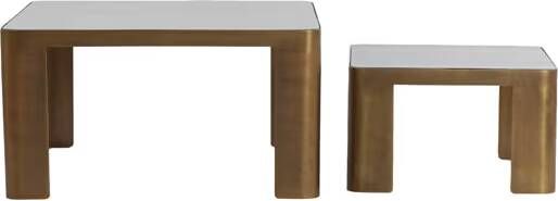Light & Living Salontafel Oxe Set van 2 stuks Antiek Brons Vierkant
