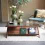 Light & Living Salontafel Yuki Acaciahout en glas 112 x 70cm Bruin - Thumbnail 2
