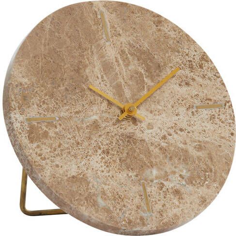 Light & Living Staande Klok Moreno 20cm Marmer Bruin
