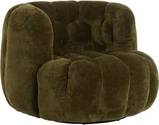 Light & Living Fauteuil Amara Velvet Olijfgroen