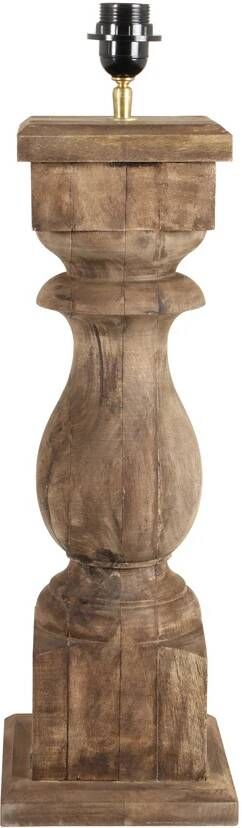 Light & Living Tafellamp Cadore Mangohout 64cm (excl. kap) Bruin