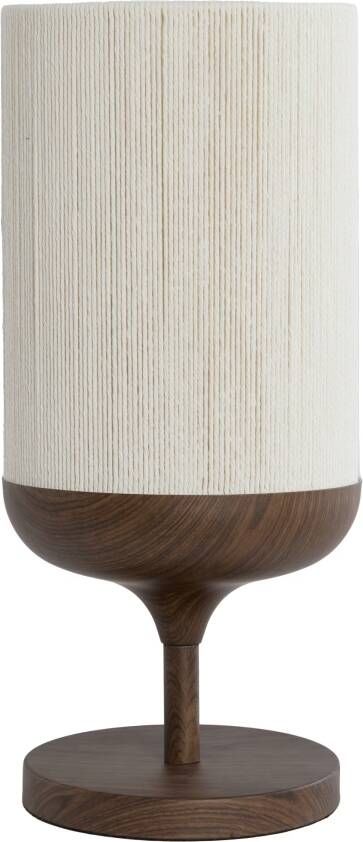 Light & Living Tafellamp Dania Houtlook en touw 50cm Donkerbruin