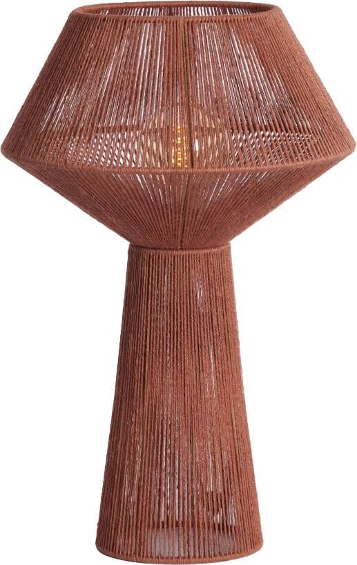 Light & Living Light&living Tafellamp Ø36x57 cm FUGIA jute steenrood