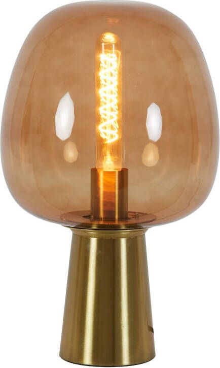 Light & Living Light&living Tafellamp Ø22x40 cm MAYSONY glas bruin+brons