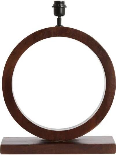 Light & Living Tafellamp Tinar Mangohout 55cm Mat Bruin (excl. kap)