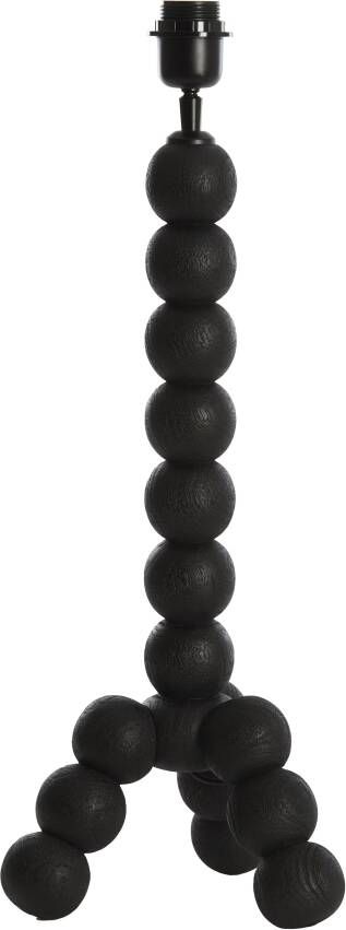 Light & Living Tafellamp Veglio Mangohout Mat Zwart (excl. kap)