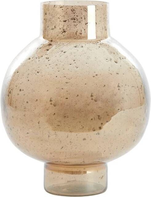 Light & Living Light&living Vaas Ø31x38 cm DUSIT glas steenslag amber