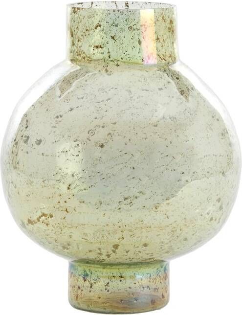Light & Living Light&living Vaas Ø31x38 cm DUSIT glas steenslag groen