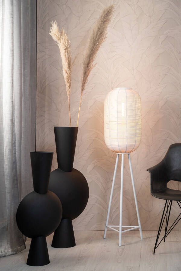 Light & Living Vaas 'Kavandu' 61cm kleur Mat Zwart