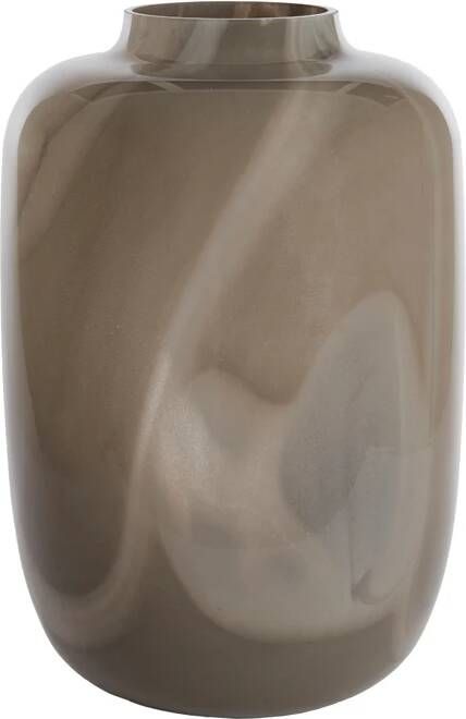 Light & Living Light&living Vaas Ø34x50 cm KOBALA glas grijs-crème