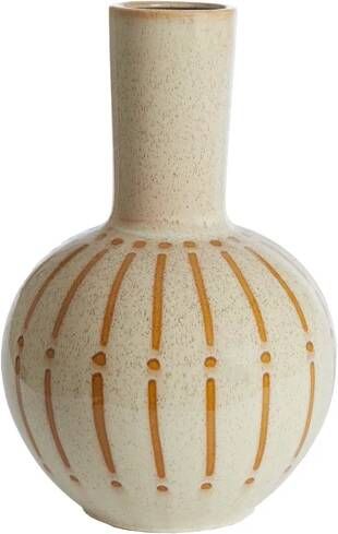Light & Living Light&living Vaas deco Ø34x52 cm ULLOA keramiek glans crème+bruin