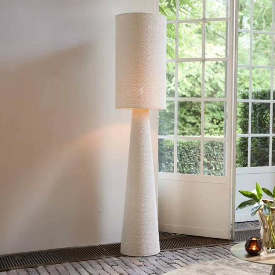 Light & Living Vloerlamp Micky Bouclé 180cm Zand