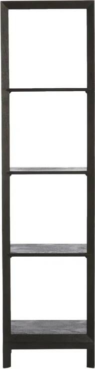 Light & Living Wandkast Sondrio Mangohout 190 x 48cm Mat Zwart