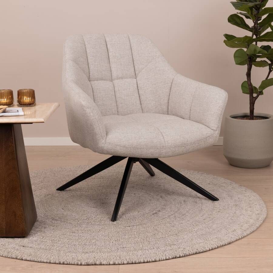 Livingfurn Draaifauteuil Tom Zand