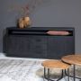 Livingfurn Dressoir Jaxx Mangohout 180cm Zwart - Thumbnail 3