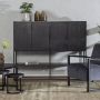 Livingfurn Dressoir 'Kala' Mangohout 160cm kleur Zwart - Thumbnail 3