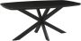 Livingfurn Eetkamertafel Jesper Danish Oval Black 180cm Mangohout Gecoat Staal - Thumbnail 2