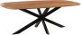 Livingfurn Eetkamertafel Jesper Danish Oval 230cm Mangohout Gecoat Staal - Thumbnail 2
