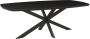 Livingfurn Eetkamertafel Jesper Danish Oval Black 230cm Mangohout Gecoat Staal - Thumbnail 2