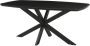 Livingfurn Eetkamertafel Jesper Danish Oval Black 210cm Mangohout Gecoat Staal - Thumbnail 2