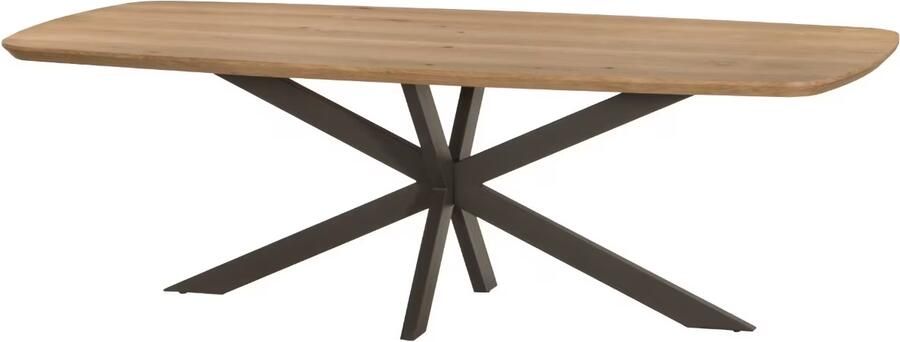Livingfurn Deens Ovale Eettafel Santino Eiken 240 x 105cm Naturel Ovaal