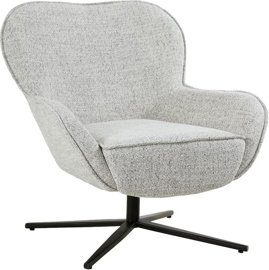 Livingfurn Draaifauteuil Sven Geweven stof Bisque