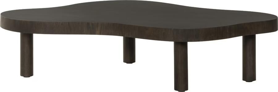 Livingfurn Organische Salontafel Tobago Eiken 135 x 82cm Espresso