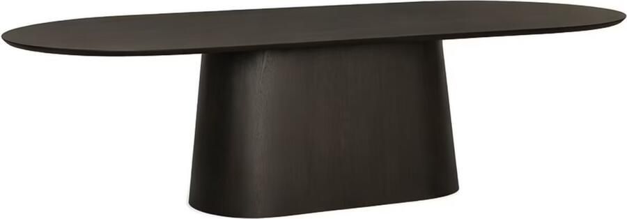 Livingfurn Ovale Eettafel Novero Eiken 280 x 120cm Espresso Ovaal