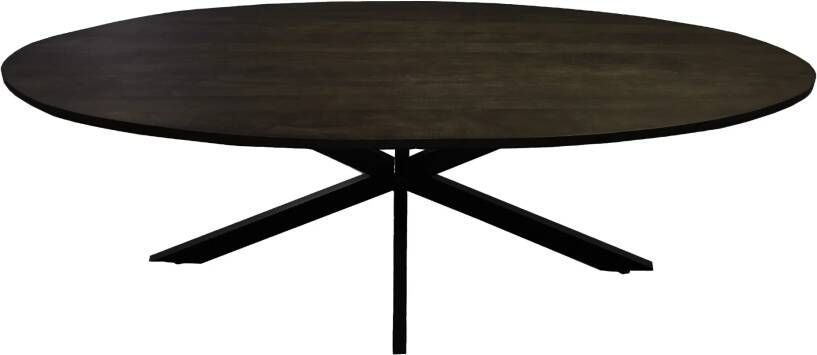 Livingfurn Ovale Eettafel Jesper Mangohout 240 x 110cm Bruin Ovaal