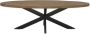 Livingfurn Eetkamertafel Rocky Oval 180 cm Mangohout Gecoat Staal - Thumbnail 2