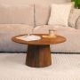 Livingfurn Ronde Salontafel Salvator Mangohout 80cm Bruin - Thumbnail 3