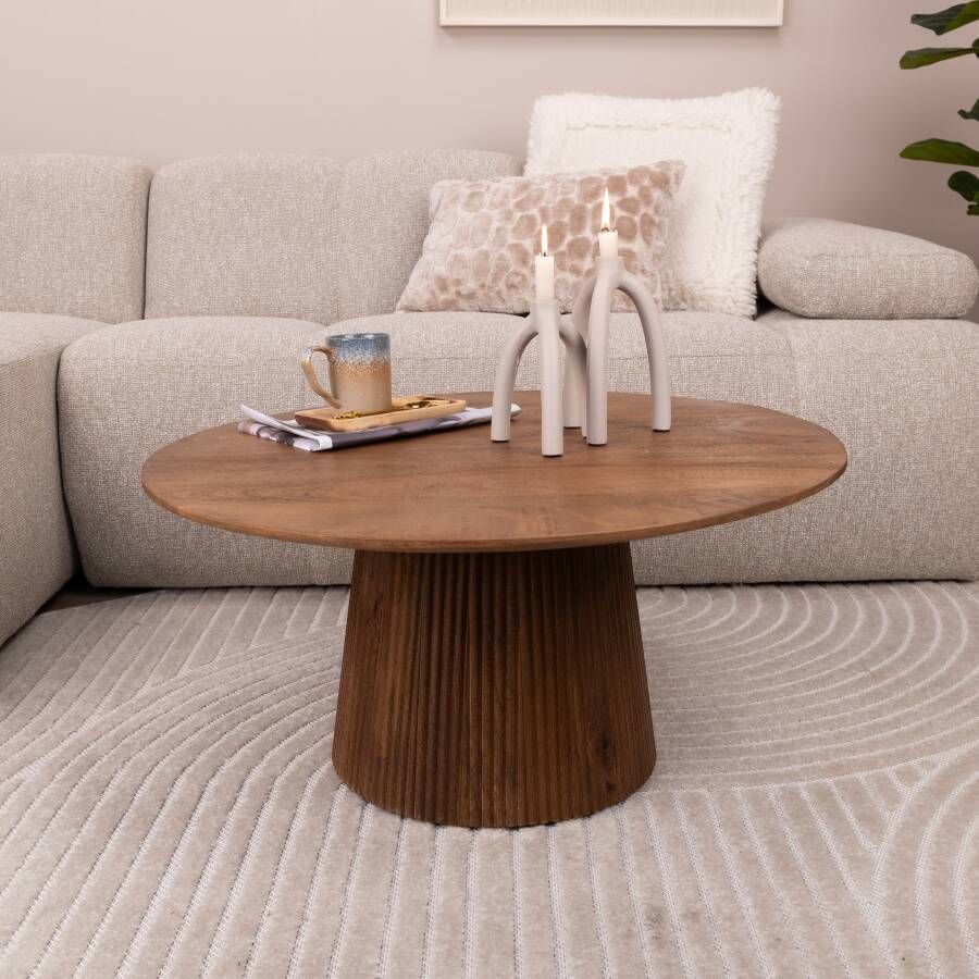 Sohome Ronde Salontafel Olav Mangohout 80cm Bruin